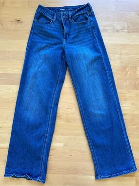Old Navy Women's Dark Blue Relaxed Wide Leg Jeans